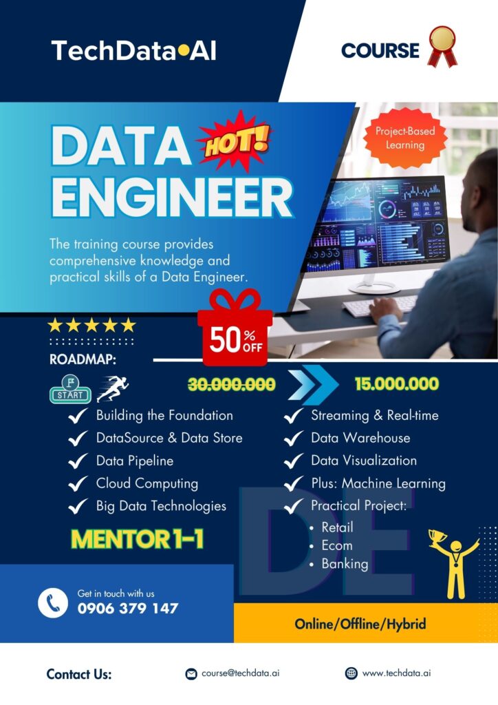 Chương trình đào tạo Data Engineer của TechData.AI