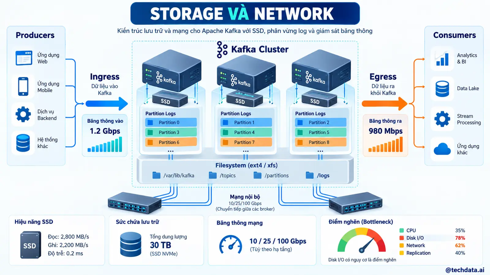 Kafka Storage và Network
