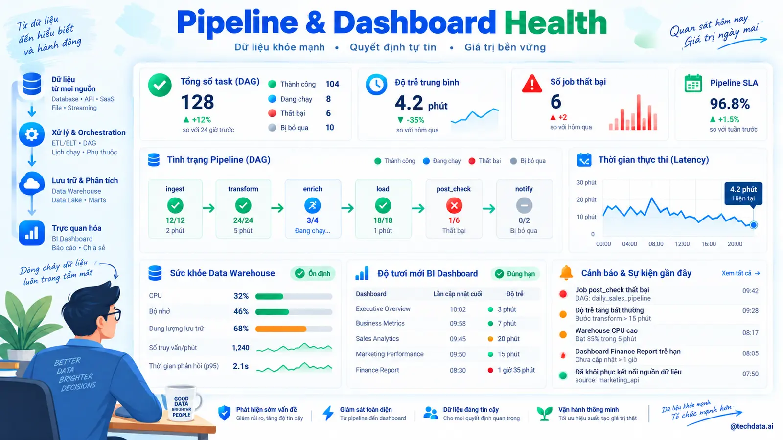 Pipeline và Dashboard Health