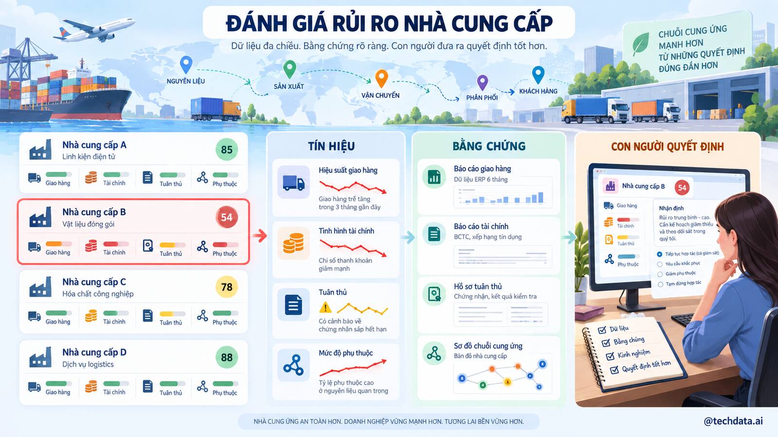 AI hỗ trợ đánh giá rủi ro nhà cung cấp có bằng chứng