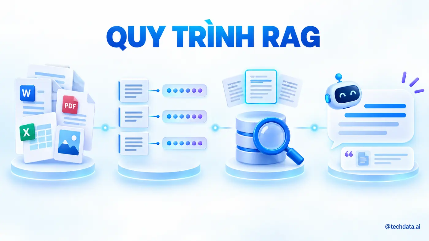 Quy trình RAG từ tài liệu đến câu trả lời