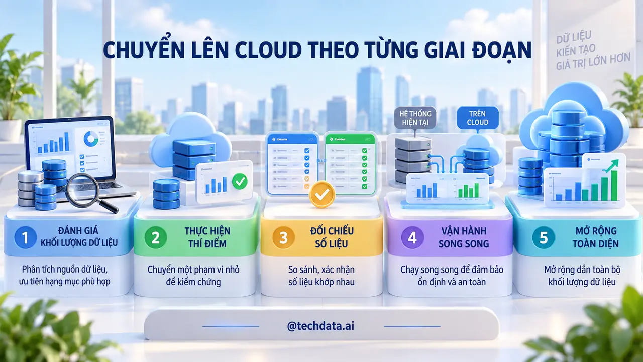 Lộ trình chuyển Data Warehouse lên Cloud theo từng giai đoạn