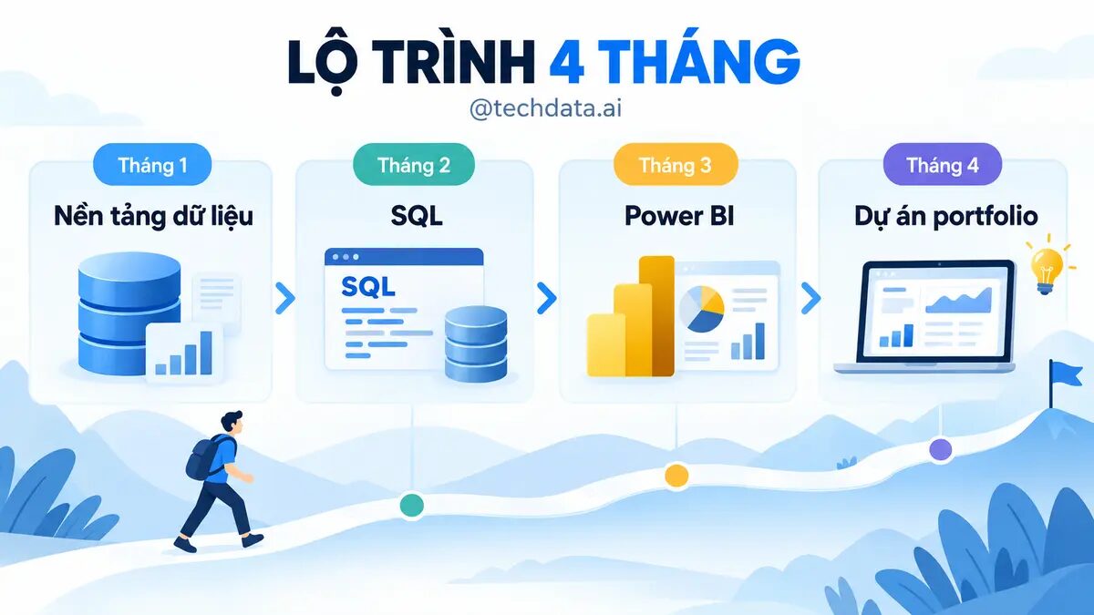 Lộ trình học Data Analyst từ số 0 trong bốn tháng