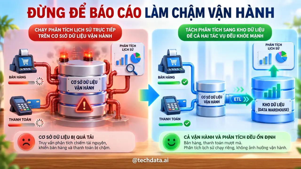 Tách báo cáo khỏi Database để bảo vệ hệ thống vận hành