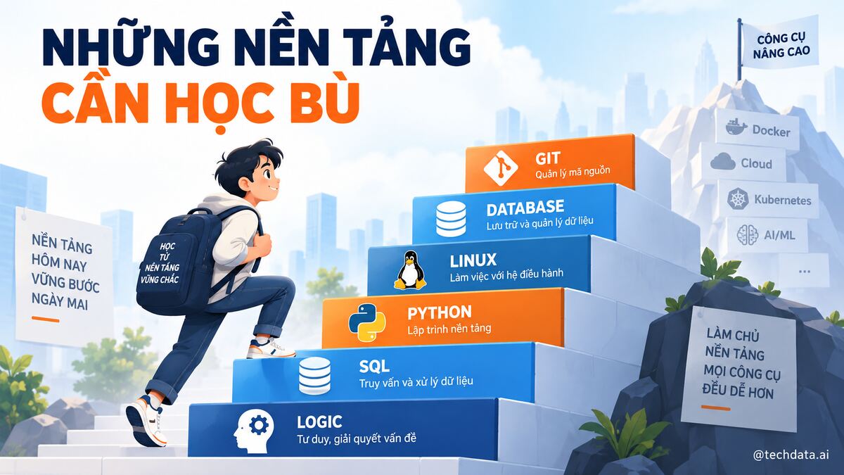 Những nền tảng người trái ngành cần học để trở thành Data Engineer