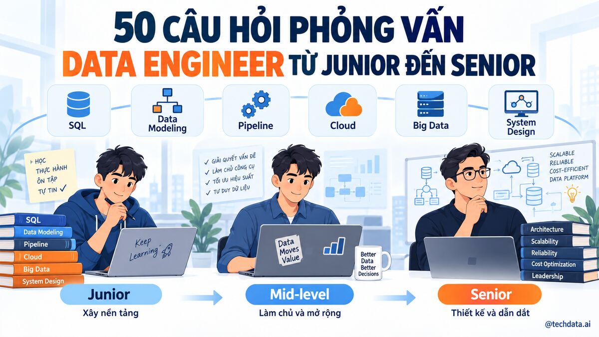 de-09-phong-van-featured 50 câu hỏi phỏng vấn Data Engineer từ Junior đến Senior
