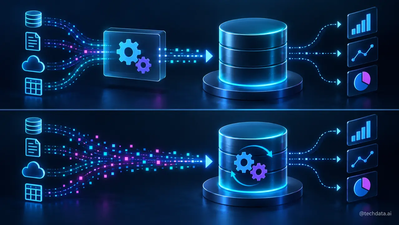 So sánh quy trình ETL và ELT trong kiến trúc Data Warehouse