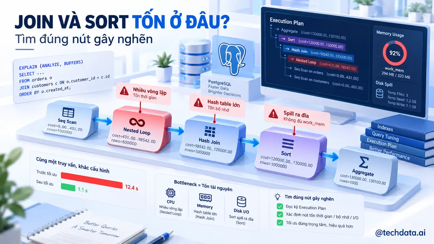 Phân tích Join và Sort trong execution plan