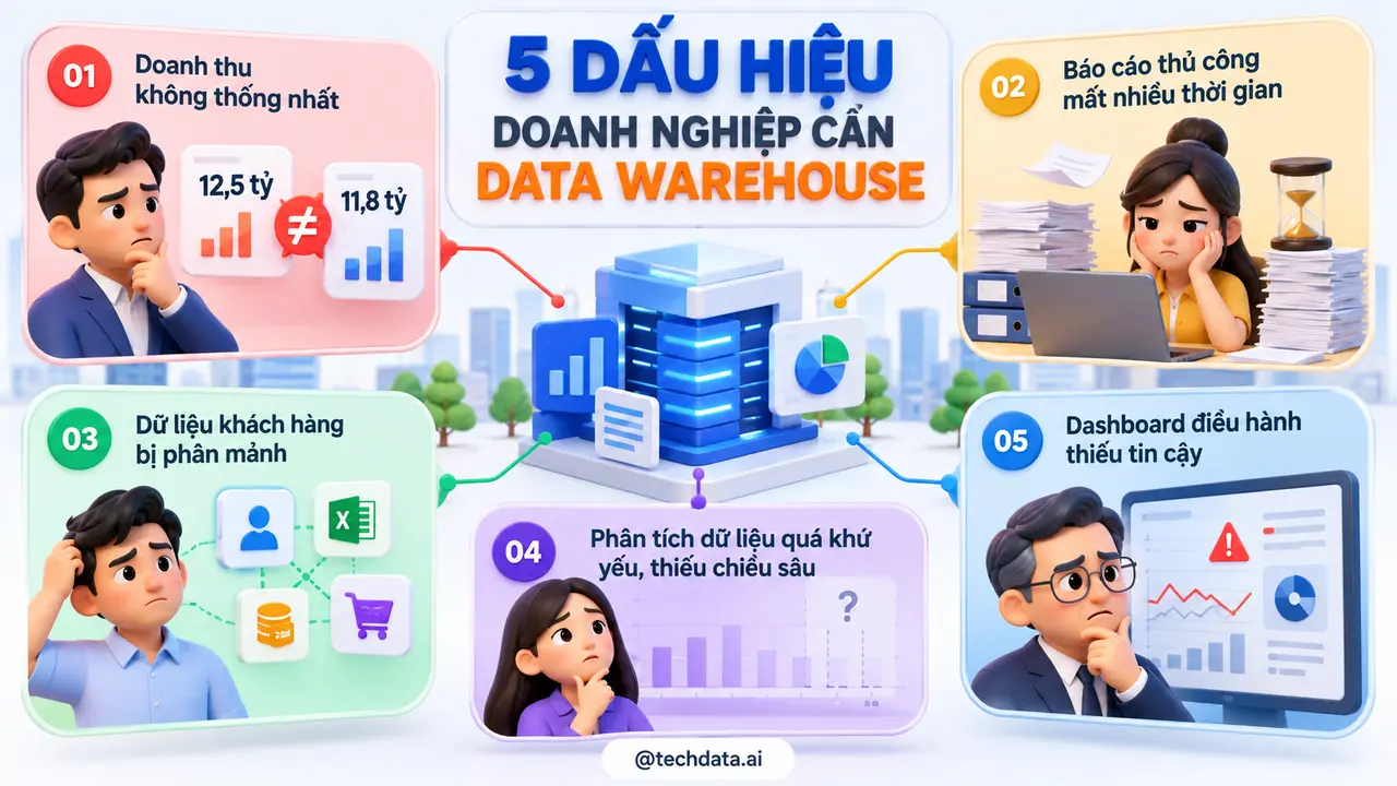 Năm dấu hiệu doanh nghiệp cần Data Warehouse