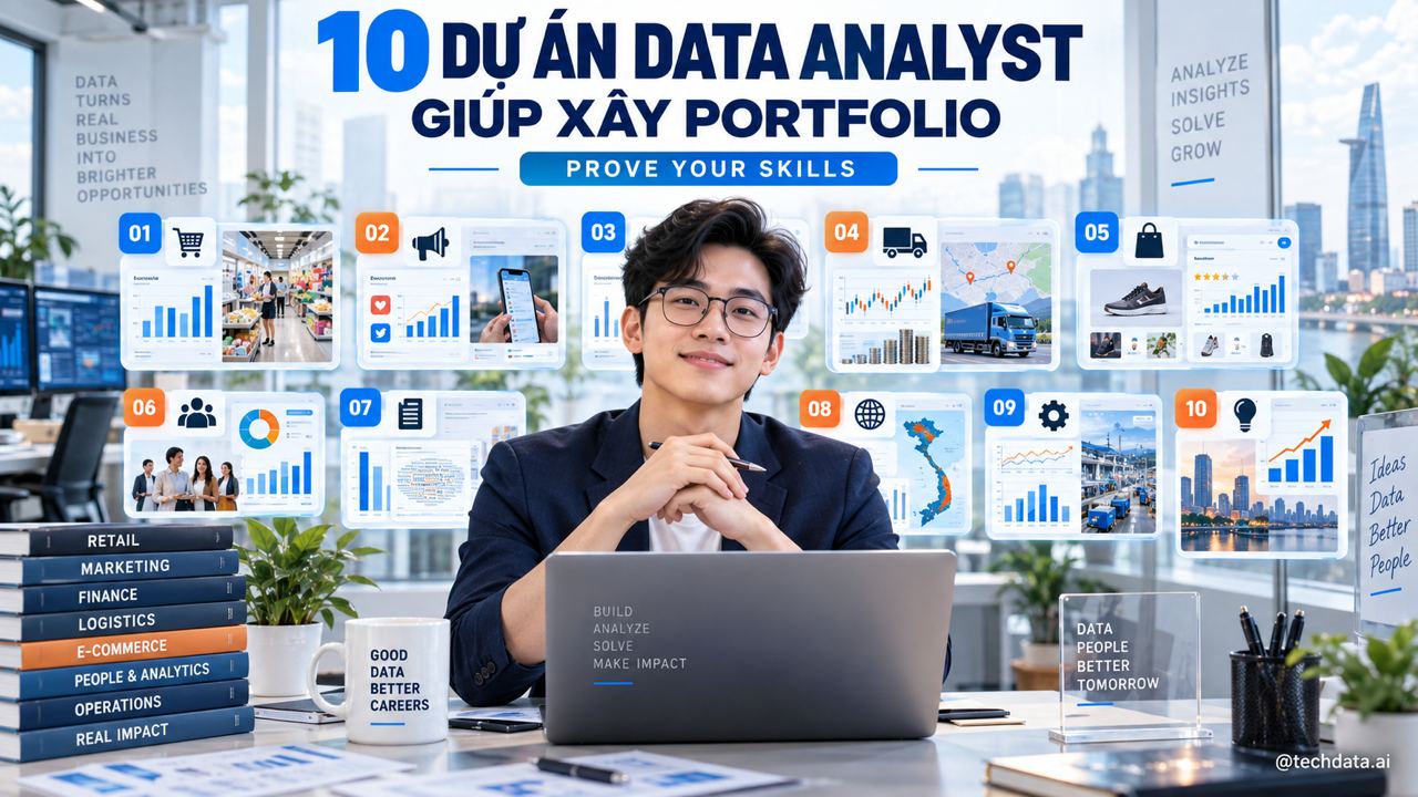 10 dự án Data Analyst giúp xây Portfolio và chứng minh năng lực 10 dự án Data Analyst giúp xây Portfolio và chứng minh năng lực