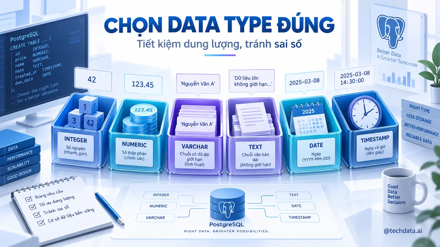 Chọn data type phù hợp trong PostgreSQL