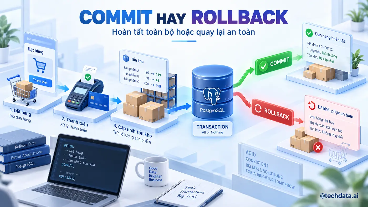 COMMIT và ROLLBACK trong PostgreSQL