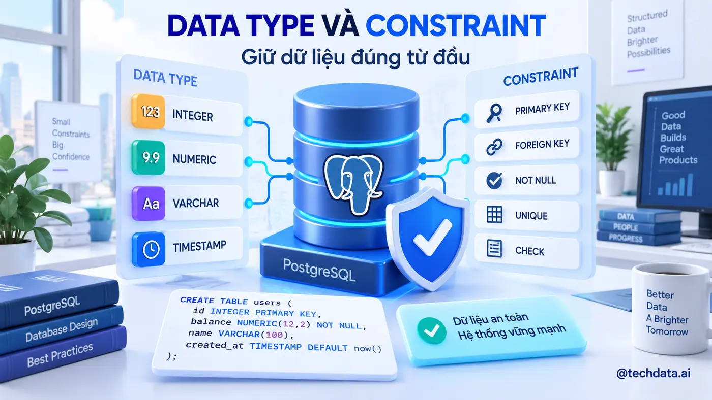 Data type và constraint trong PostgreSQL