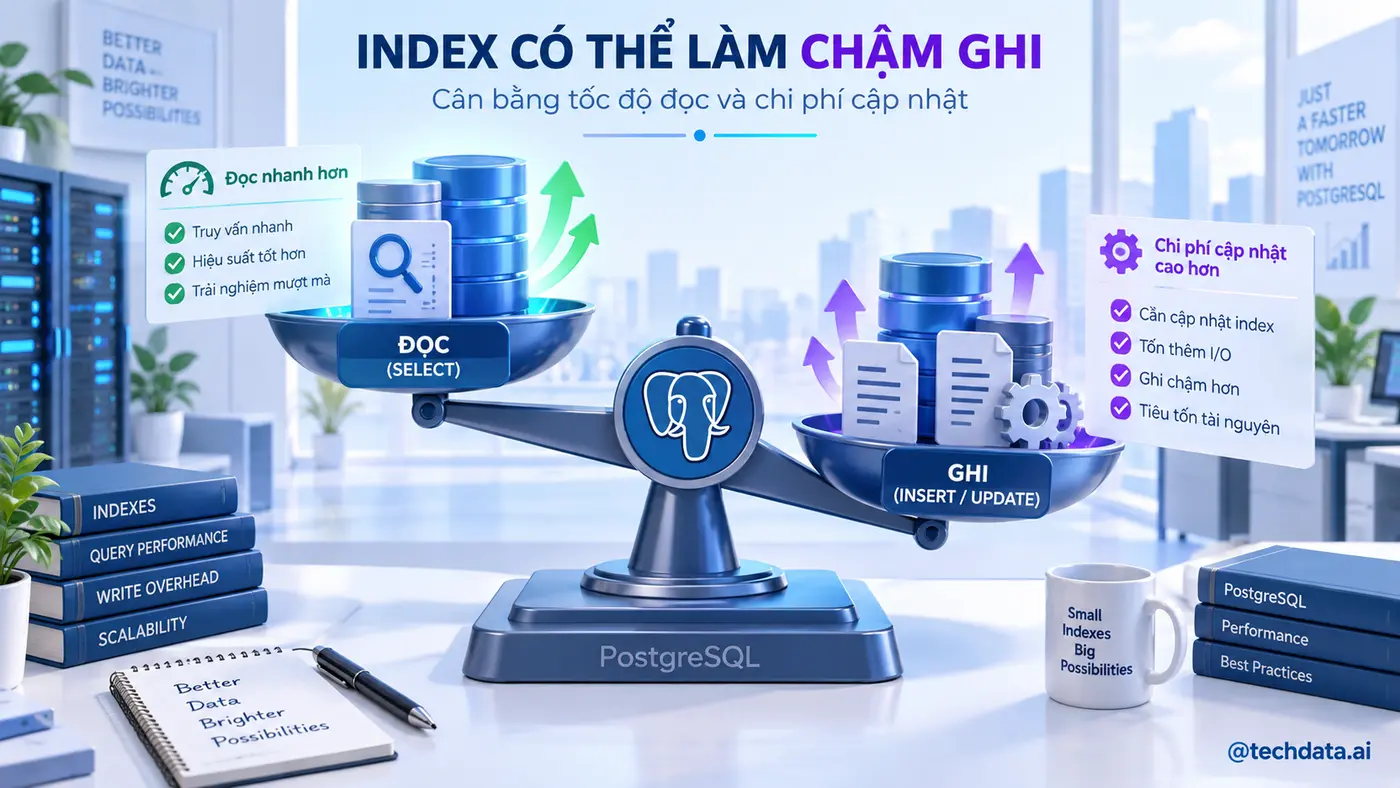 Chi phí cập nhật khi dùng nhiều index PostgreSQL