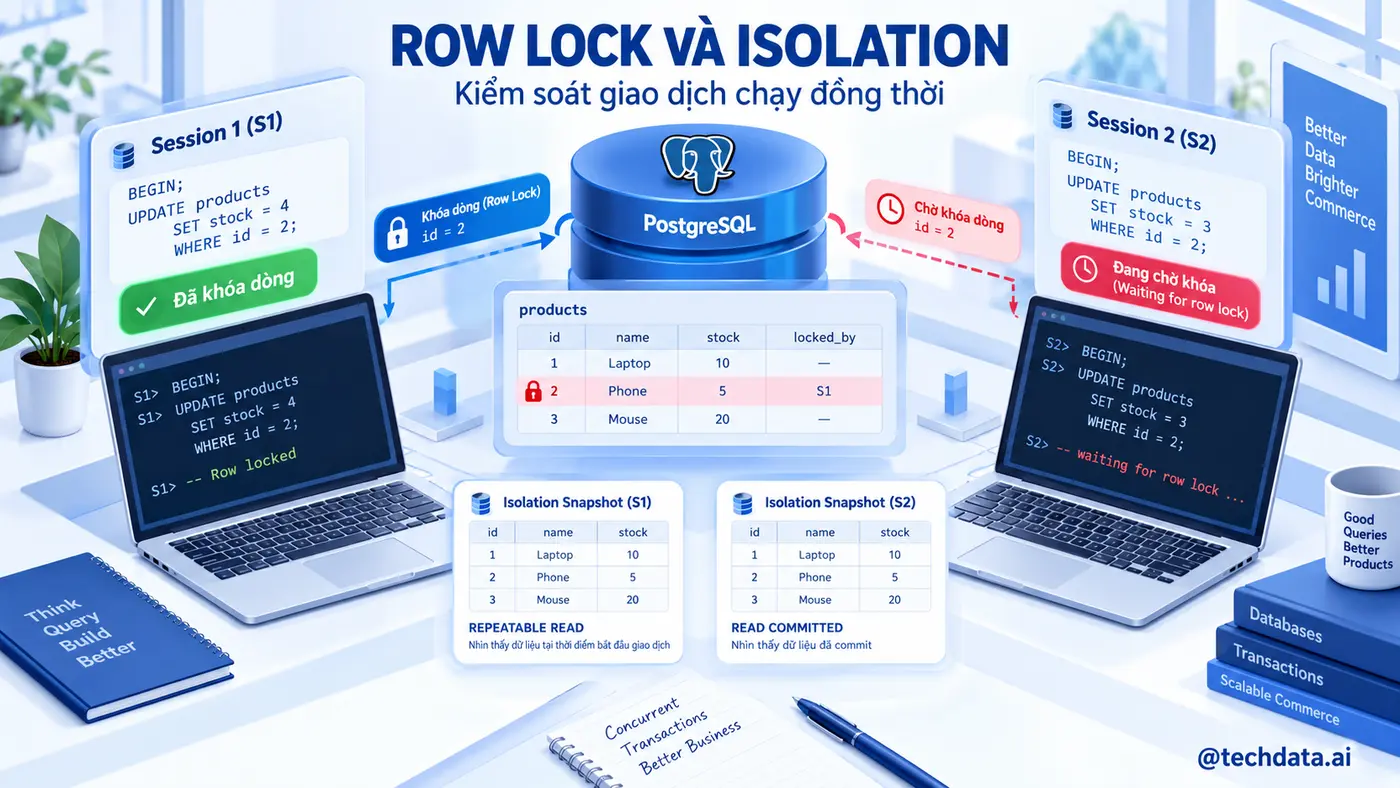 Row lock và isolation trong PostgreSQL