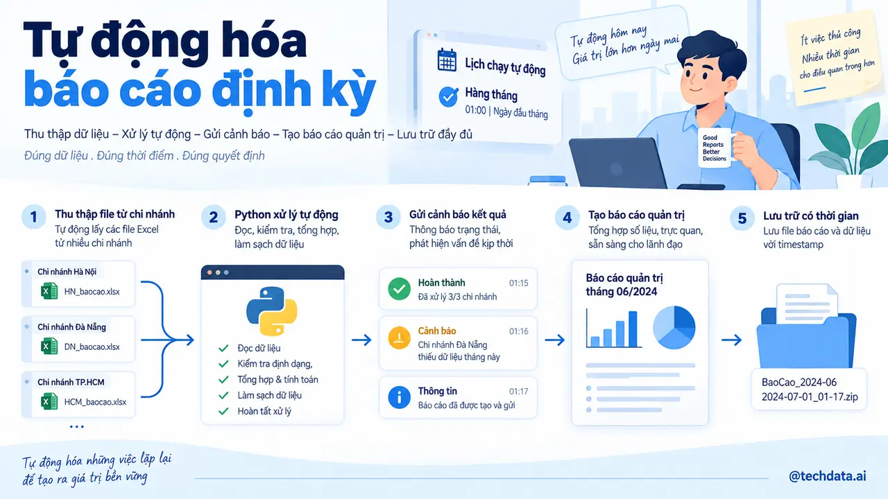Tự động hóa báo cáo Excel định kỳ bằng Python