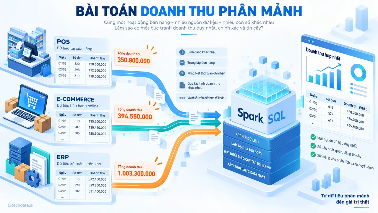 Bài toán doanh thu phân mảnh trước khi xây Data Mart