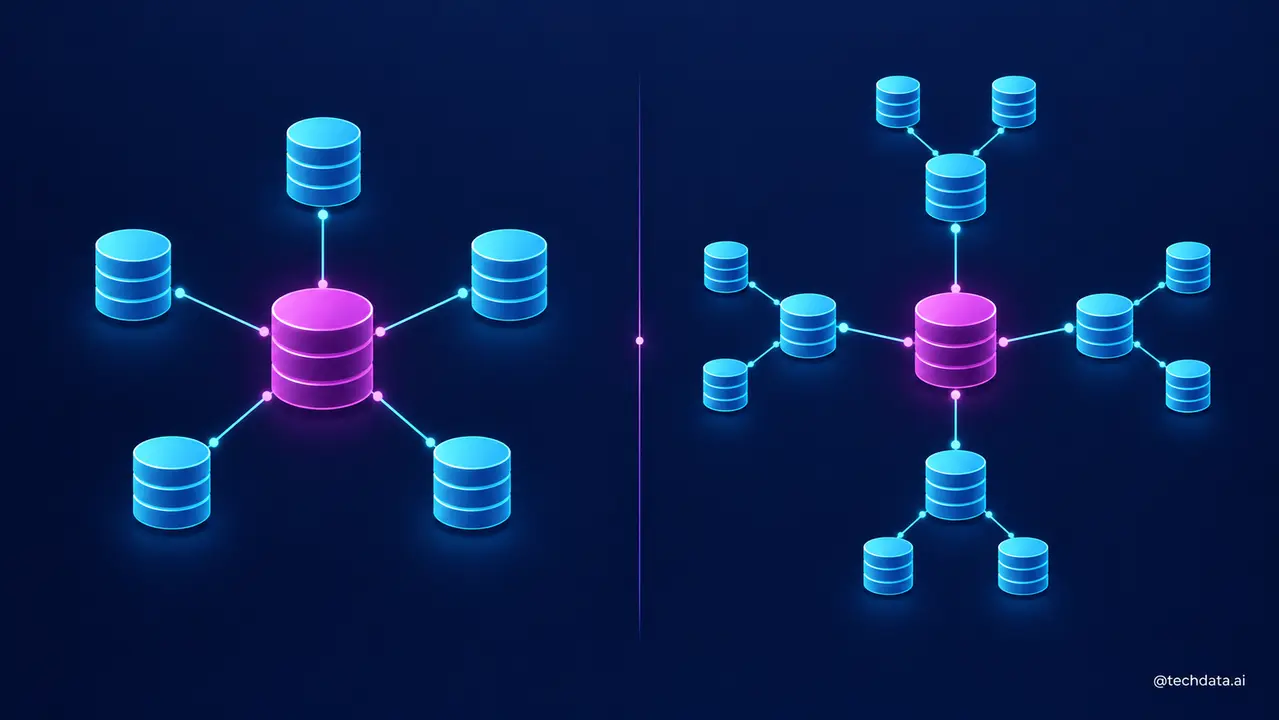 So sánh trực quan Star Schema và Snowflake Schema trong Data Warehouse